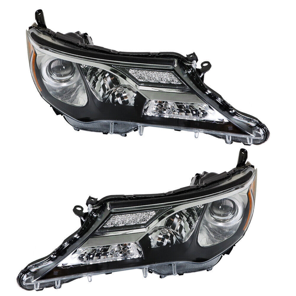 Left&Right Headlight For 2013-2015 Toyota RAV4 Halogen Headlamp Assembly
