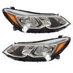 Right+Left Headlight For 2016-19 Chevrolet Cruze Halogen w/o LED DRL