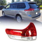 Rear Driver Side Outer Tail Light For 2011-2014 Toyota Sienna Brake Lamp