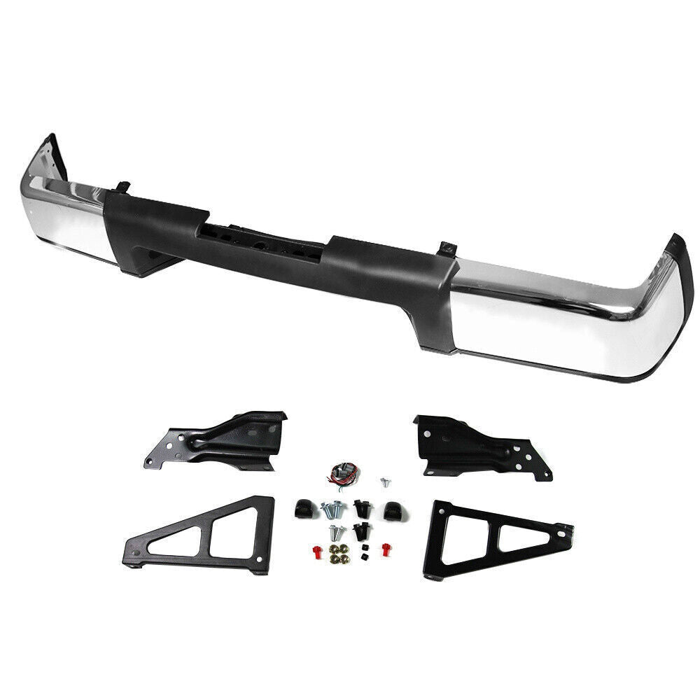 Complete Rear Bumper For 2007-2013 Chevy Silverado GMC Sierra 1500 Truck