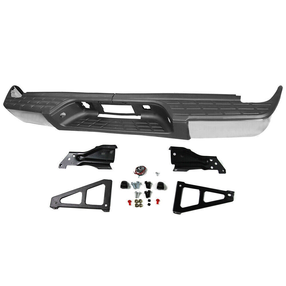 Complete Rear Bumper For 2007-2013 Chevy Silverado GMC Sierra 1500 Truck