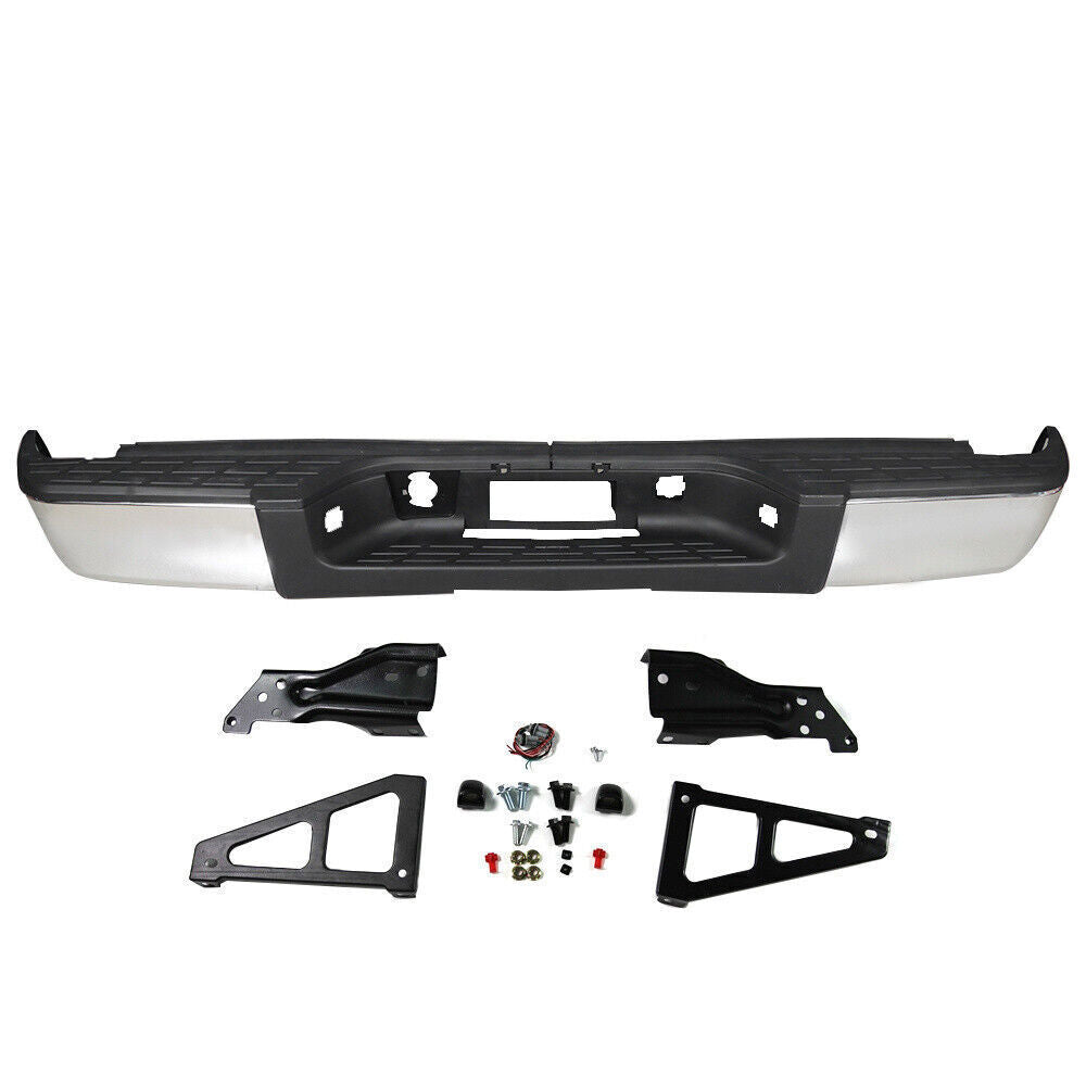 Complete Rear Bumper For 2007-2013 Chevy Silverado GMC Sierra 1500 Truck