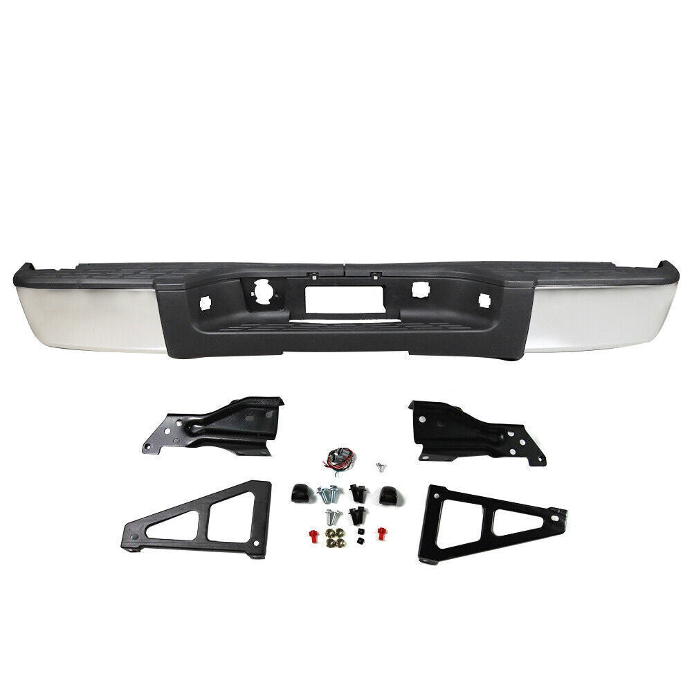 Complete Rear Bumper For 2007-2013 Chevy Silverado GMC Sierra 1500 Truck