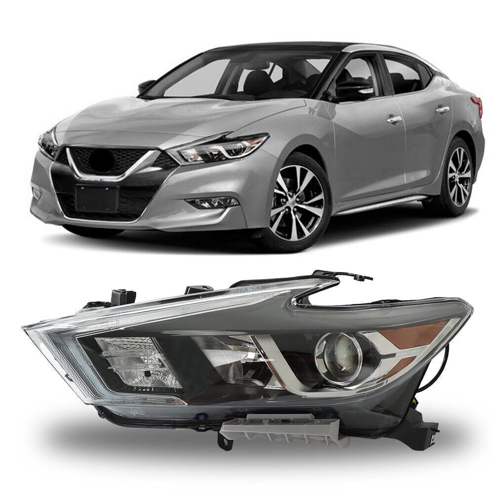 Left Headlight For 2016-2018 Nissan Maxima S SL SV Halogen w/ LED DRL