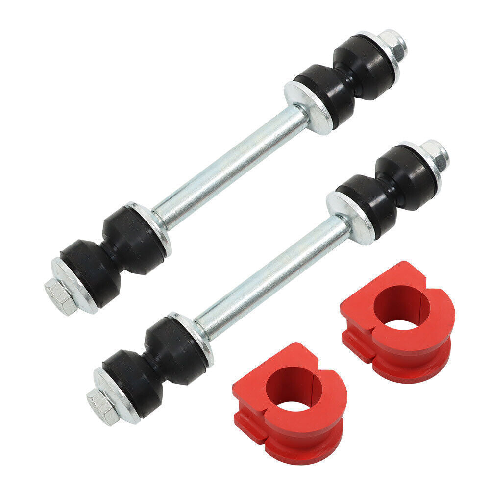 Front Sway Bar End Links Kit Stabilizer Bar Bushings For 07-17 Chevy Gmc