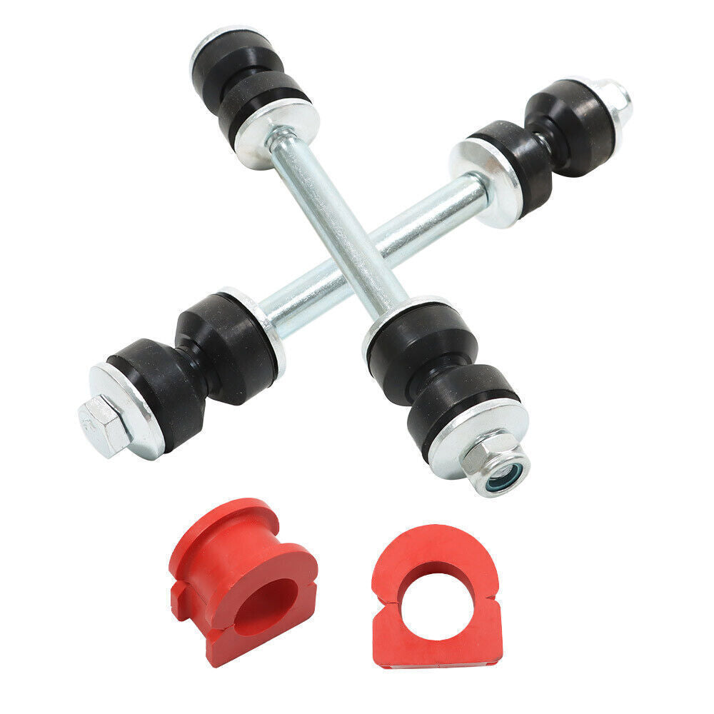 Front Sway Bar End Links Kit Stabilizer Bar Bushings For 07-17 Chevy Gmc