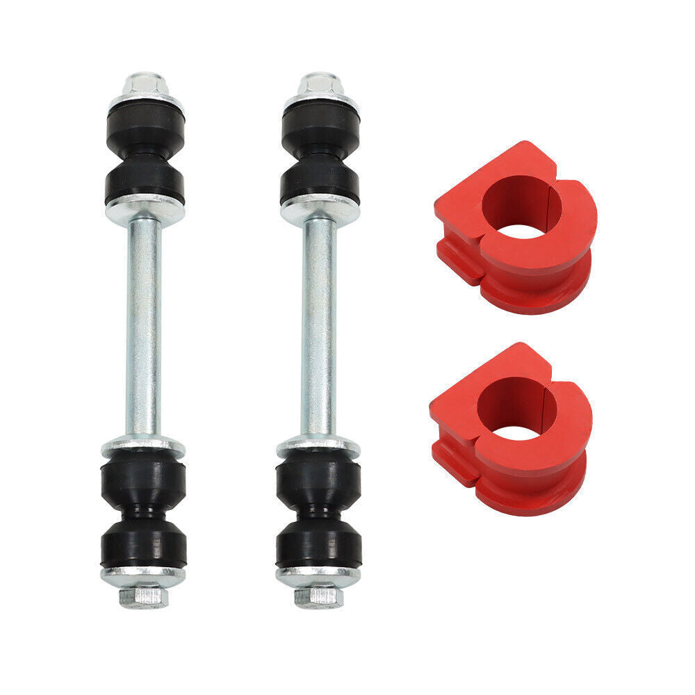 Front Sway Bar End Links Kit Stabilizer Bar Bushings For 07-17 Chevy Gmc