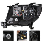 Right+Left Headlights For Toyota Tacoma 2005-2011 LED Projector Black
