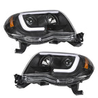 Right+Left Headlights For Toyota Tacoma 2005-2011 LED Projector Black