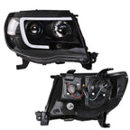 Right+Left Headlights For Toyota Tacoma 2005-2011 LED Projector Black