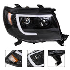Right+Left Headlights For Toyota Tacoma 2005-2011 LED Projector Black