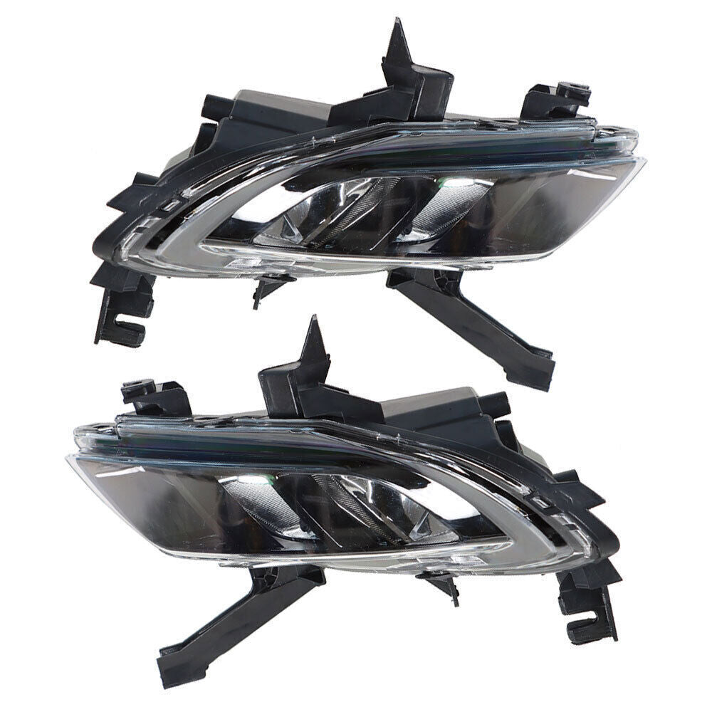 Left+Right Fog Lamps Assembly For 2016-2019 Nissan Maxima Black Housing