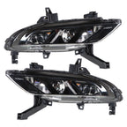 Left+Right Fog Lamps Assembly For 2016-2019 Nissan Maxima Black Housing