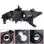 Left+Right Fog Lamps Assembly For 2016-2019 Nissan Maxima Black Housing