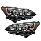 Left+Right Headlight For 2017-18 Subaru Impreza/Crosstrek Halogen Chrome