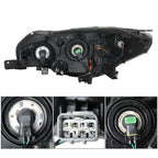 Left+Right Headlight For 2017-18 Subaru Impreza/Crosstrek Halogen Chrome