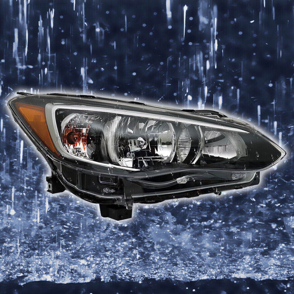 Left+Right Headlight For 2017-18 Subaru Impreza/Crosstrek Halogen Chrome