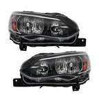 Left+Right Headlight For 2017-18 Subaru Impreza/Crosstrek Halogen Chrome