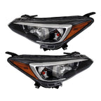 Left+Right Headlight For 2017-18 Subaru Impreza/Crosstrek Halogen Chrome