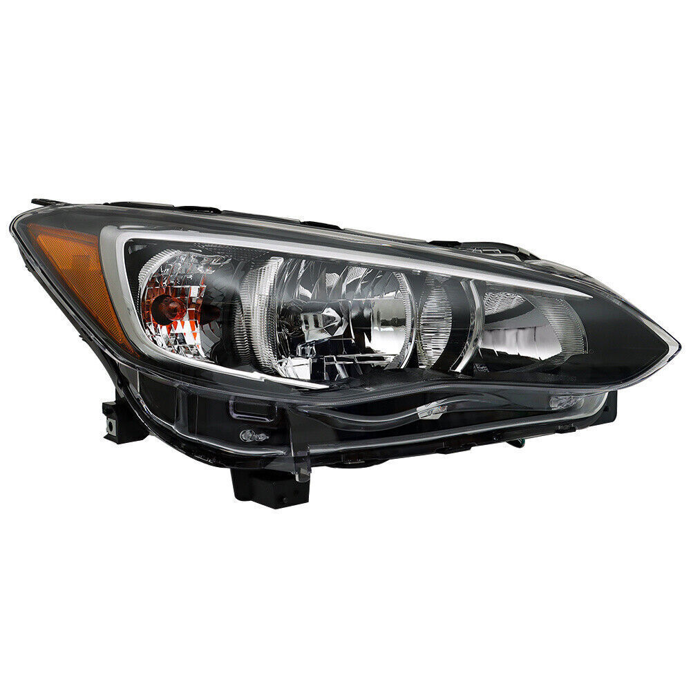 Left+Right Headlight For 2017-18 Subaru Impreza/Crosstrek Halogen Chrome