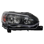 Left+Right Headlight For 2017-18 Subaru Impreza/Crosstrek Halogen Chrome