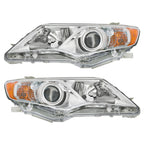 Left+Right Headlights For 2012-2014 Toyota Camry Halogen Projector Lamps