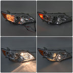 Left+Right Headlights For 2012-2014 Toyota Camry Halogen Projector Lamps