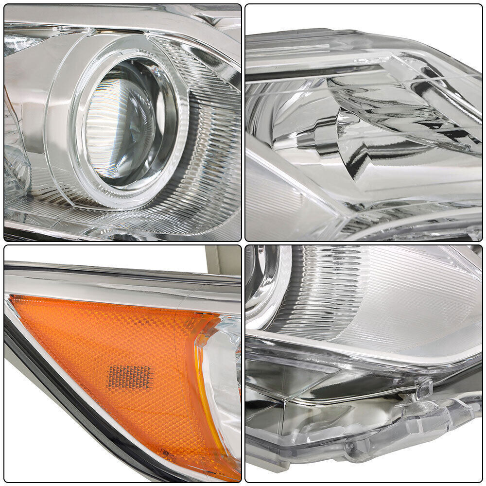 Left+Right Headlights For 2012-2014 Toyota Camry Halogen Projector Lamps