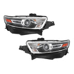 Left+Right Halogen Headlight For 2013-2014 Ford Taurus Gray Trim H1R2