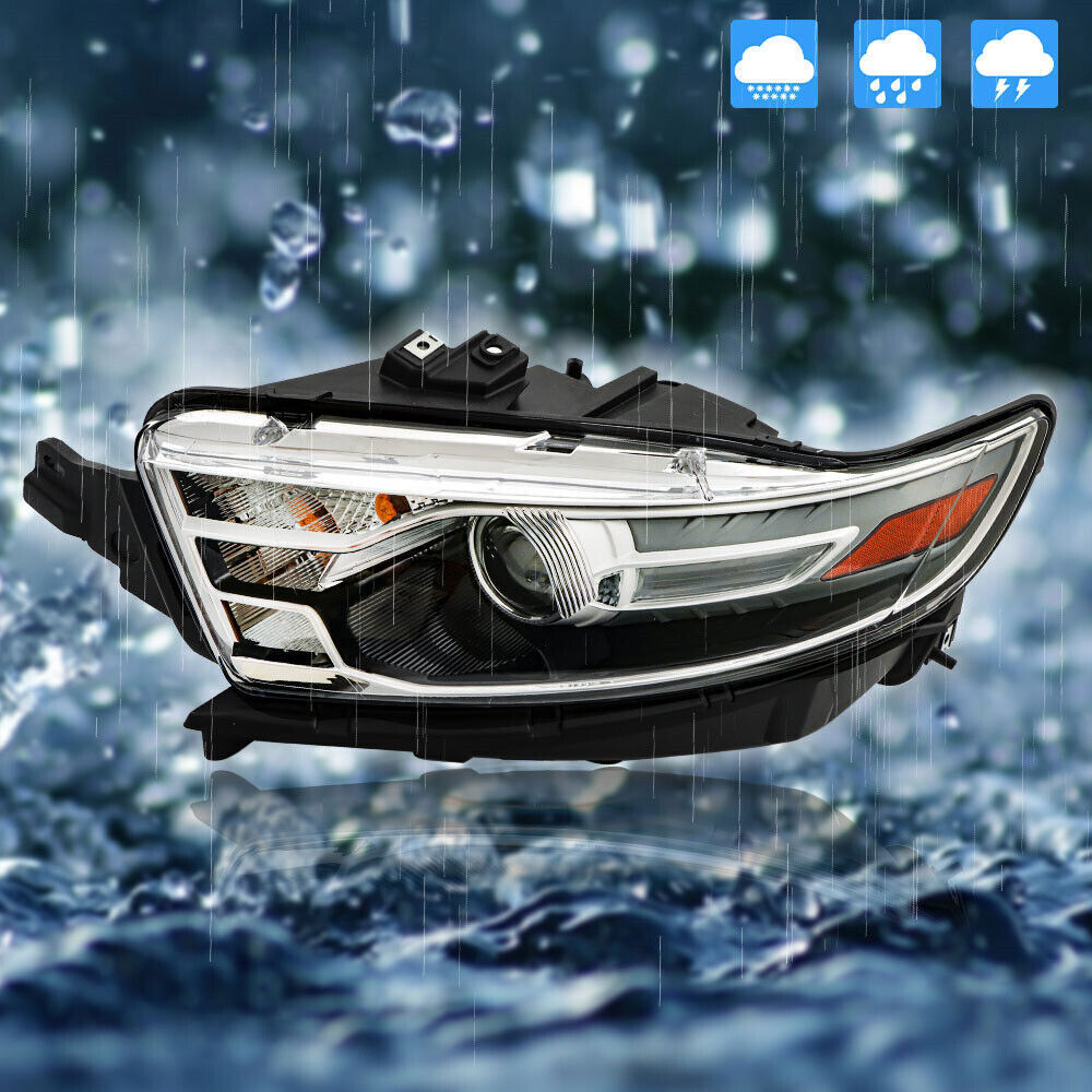 Left+Right Halogen Headlight For 2013-2014 Ford Taurus Gray Trim H1R2