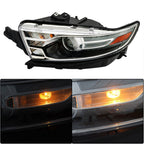 Left+Right Halogen Headlight For 2013-2014 Ford Taurus Gray Trim H1R2