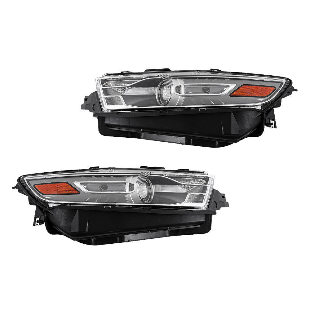 Left+Right Halogen Headlight For 2013-2014 Ford Taurus Gray Trim H1R2