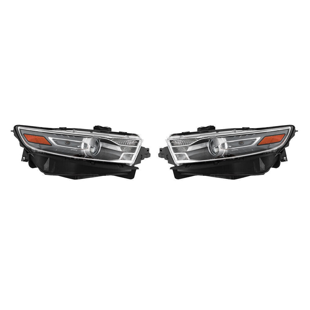 Left+Right Halogen Headlight For 2013-2014 Ford Taurus Gray Trim H1R2