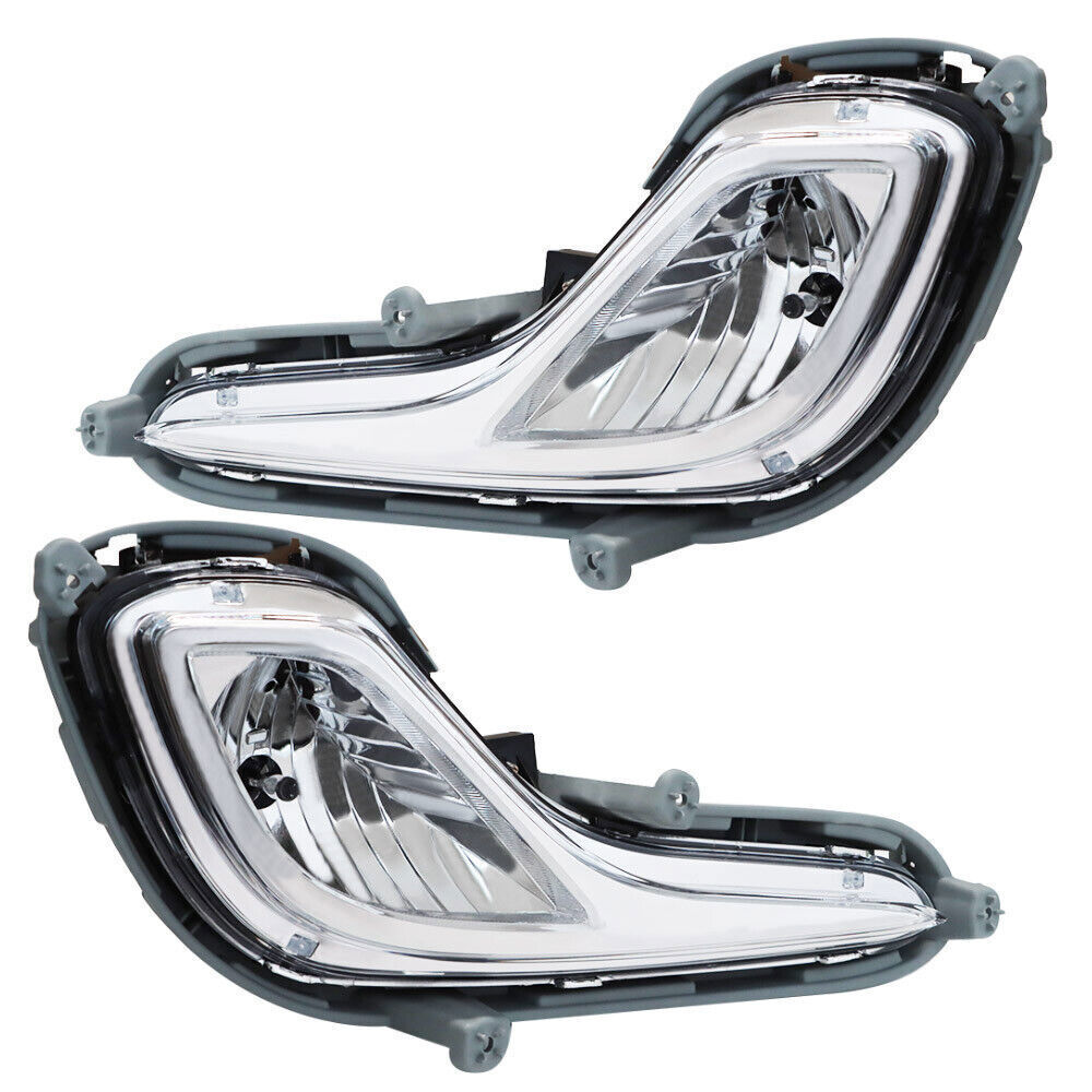 Right+Left Bumper Fog Lights For 2012-2016 Hyundai Accent Driving Lamps