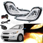 Right+Left Bumper Fog Lights For 2012-2016 Hyundai Accent Driving Lamps