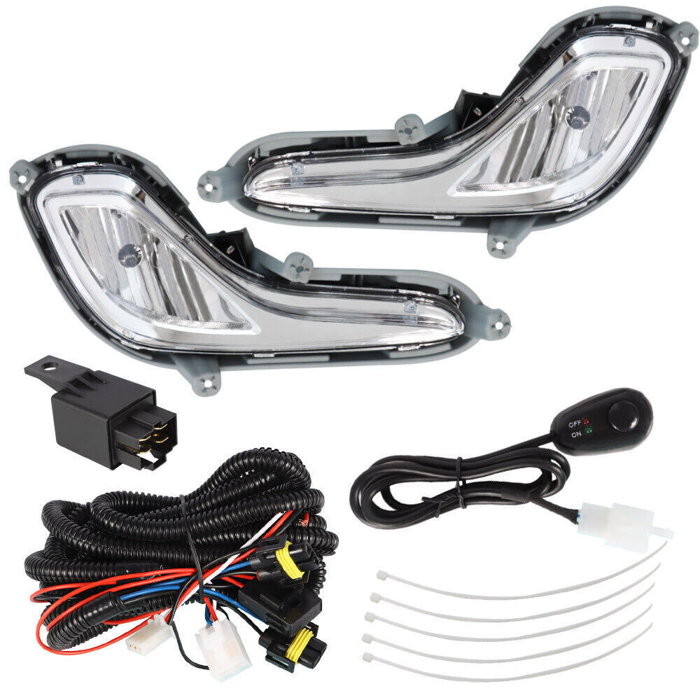 Right+Left Bumper Fog Lights For 2012-2016 Hyundai Accent Driving Lamps