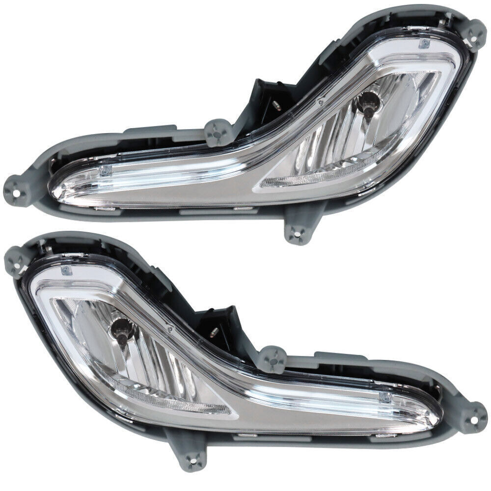 Right+Left Bumper Fog Lights For 2012-2016 Hyundai Accent Driving Lamps