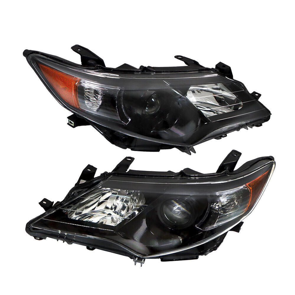 Left+Right Headlights For 2012- 2014 Toyota Camry Halogen Type Factory