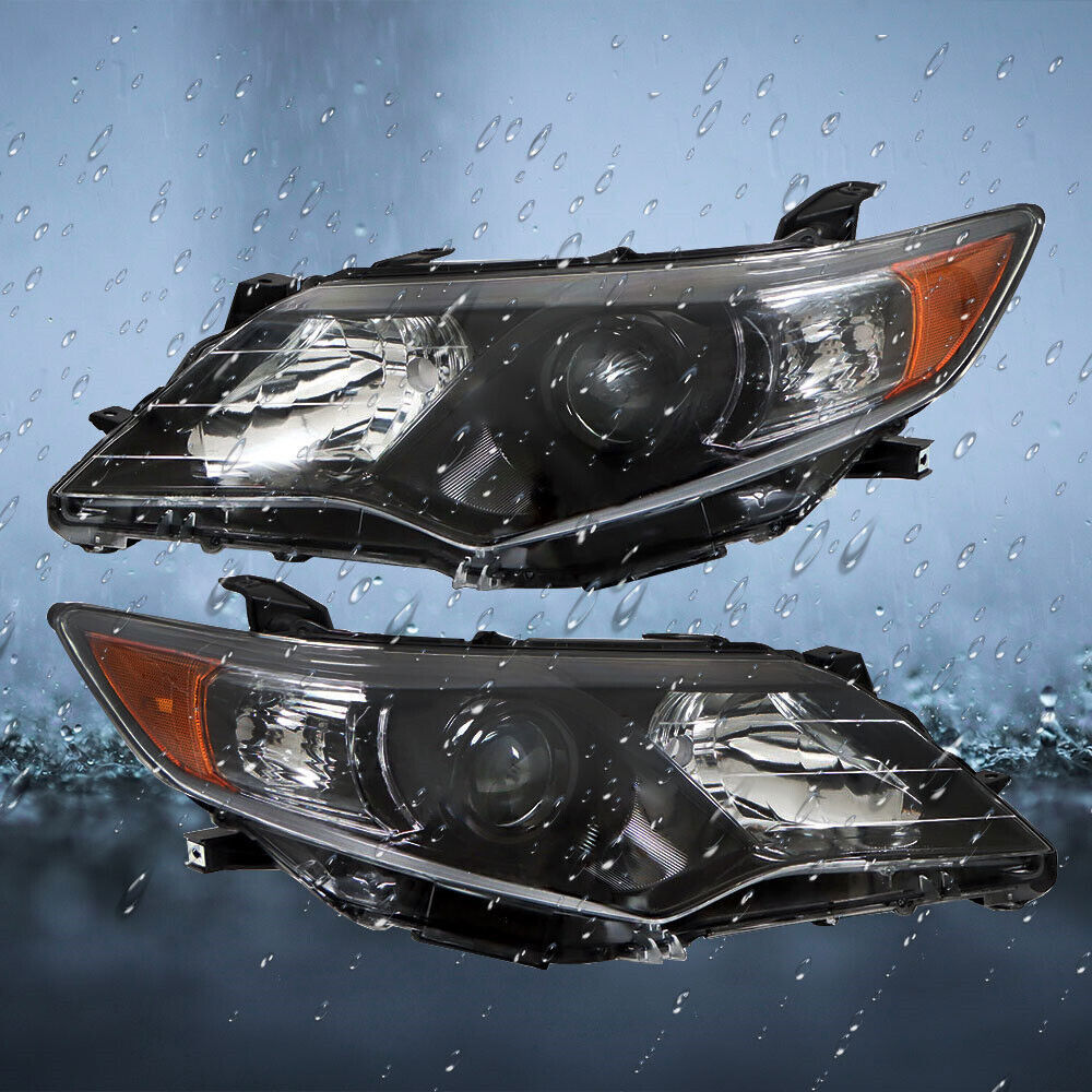 Left+Right Headlights For 2012- 2014 Toyota Camry Halogen Type Factory