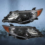 Left+Right Headlights For 2012- 2014 Toyota Camry Halogen Type Factory