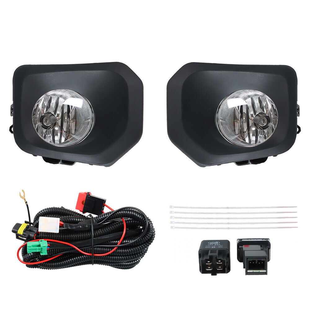 Fog Lights w/Wiring Kit For 2016-2020 Toyota Tacoma SR SR5 Clear Lens