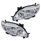 Left&Right Headlights Headlamps For 2009-2010 Toyota Corolla Halogen