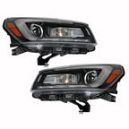 Right+Left Headlights Halogen W/LED For 2013-2016 GMC Acadia Headlamps