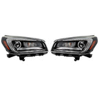 Right+Left Headlights Halogen W/LED For 2013-2016 GMC Acadia Headlamps