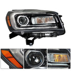 Right+Left Headlights Halogen W/LED For 2013-2016 GMC Acadia Headlamps