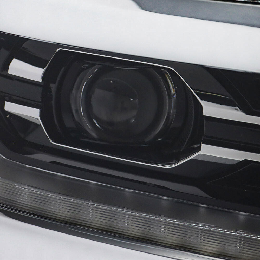Right+Left Headlights For 2016-18 Silverado 1500 LED Chrome Housing Lens