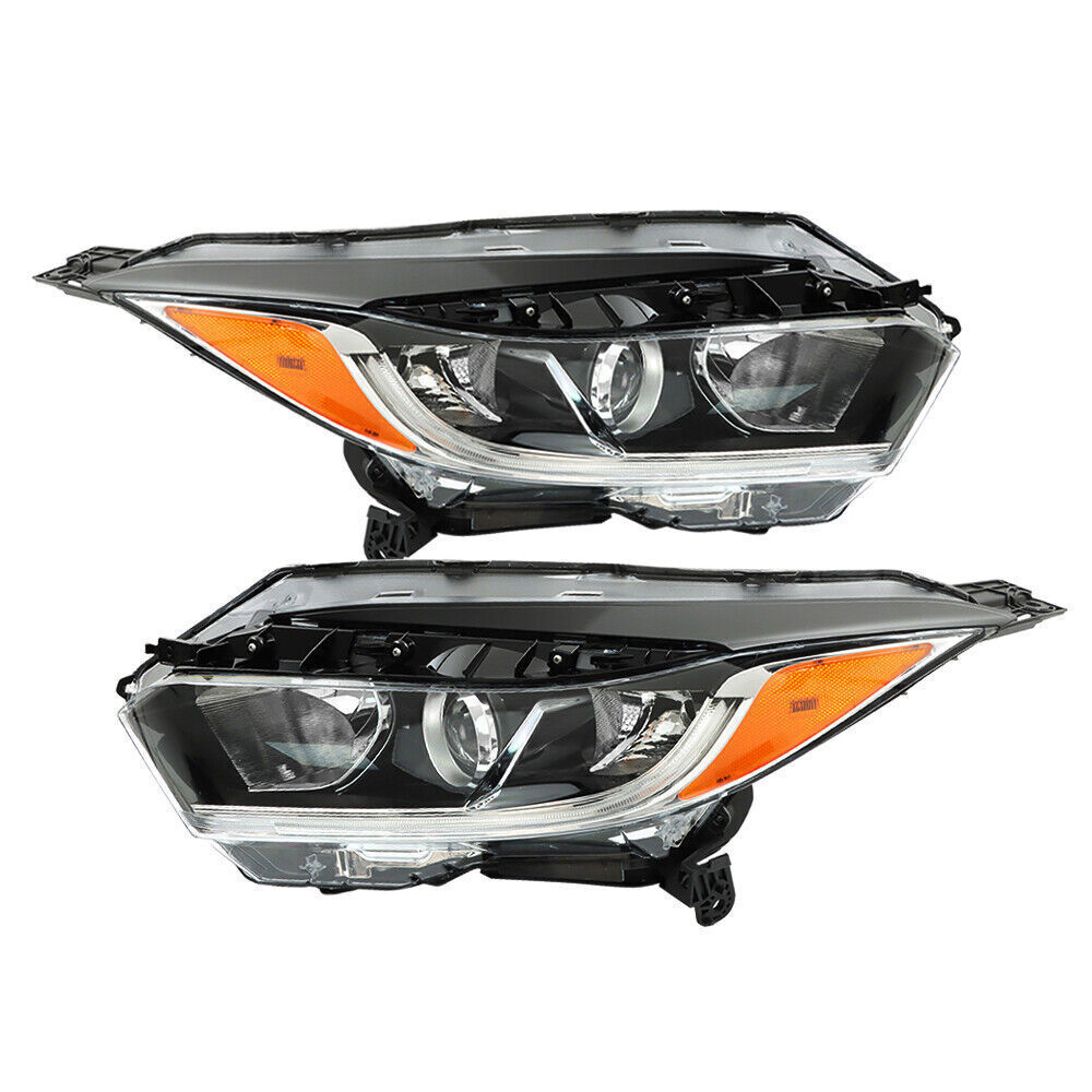 Left+Right Side Headlight For 2019-2022 Honda HRV Assembly Halogen Black