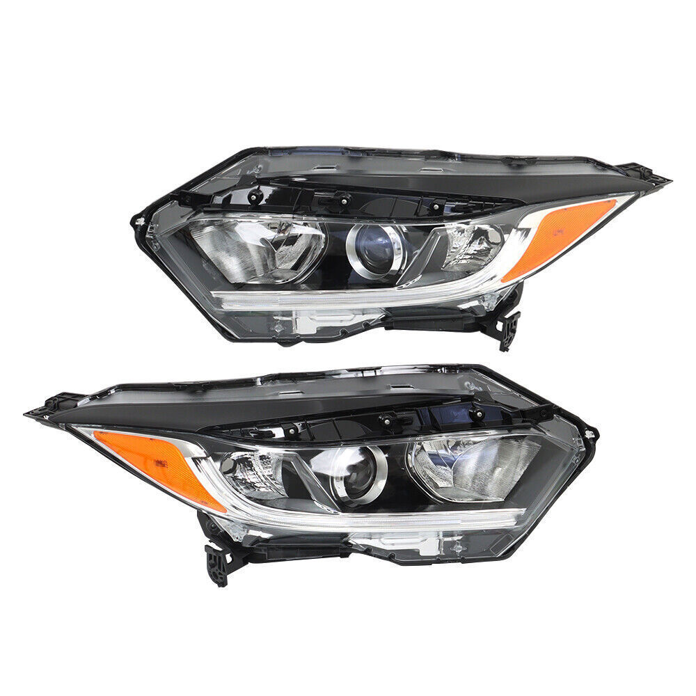 Left+Right Side Headlight For 2019-2022 Honda HRV Assembly Halogen Black