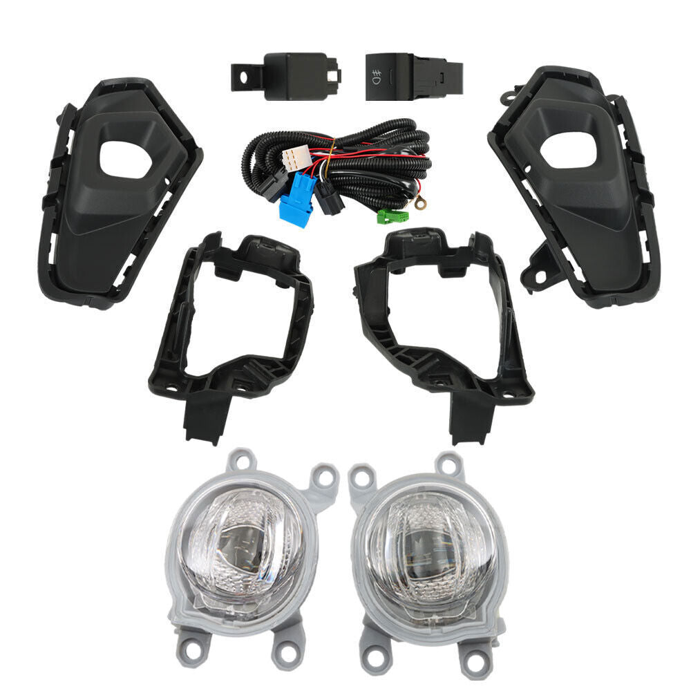 Front LED Fog Lights Lamp For 2023-2024 Toyota Rav4 w/ Wiring & Switch