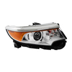 Right Side Headlight For 2011 2013 2014 Ford Edge Halogen Chrome W/o DRL